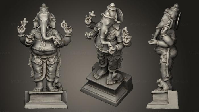 Скульптуры индийские (Азиатская статуя, STKI_0018) 3D модель для ЧПУ станка